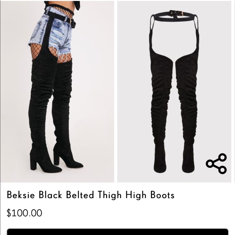 High boots that loop into belt loops